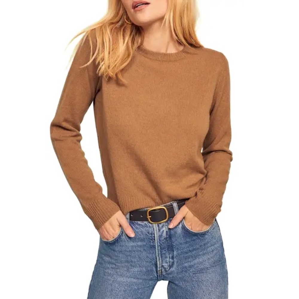Reformation Cashmere Sweater Camel